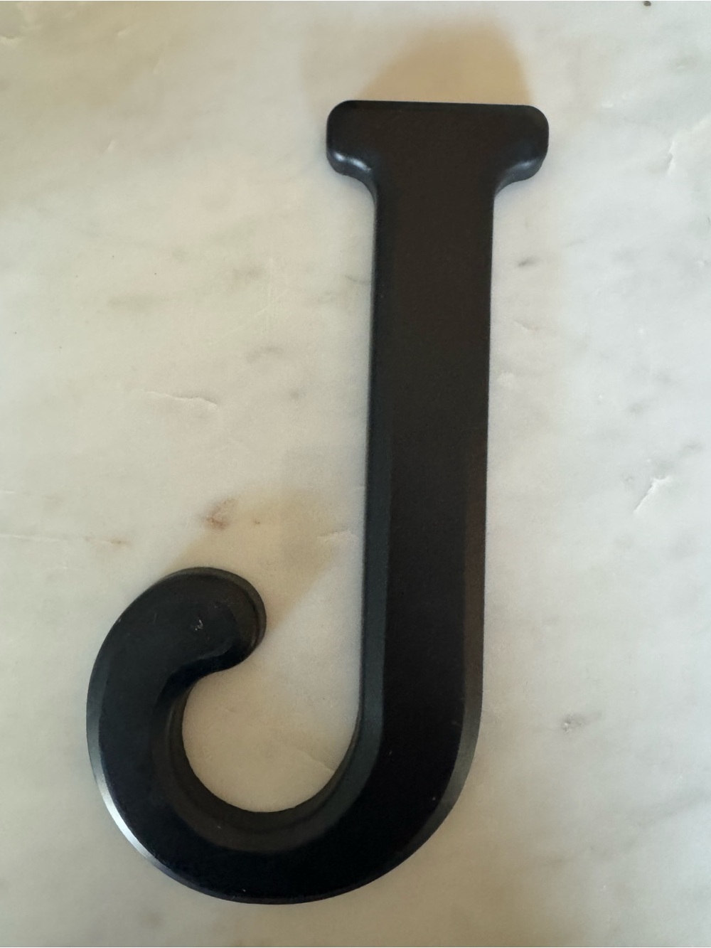 Black Decorative Letter J Wall Accent